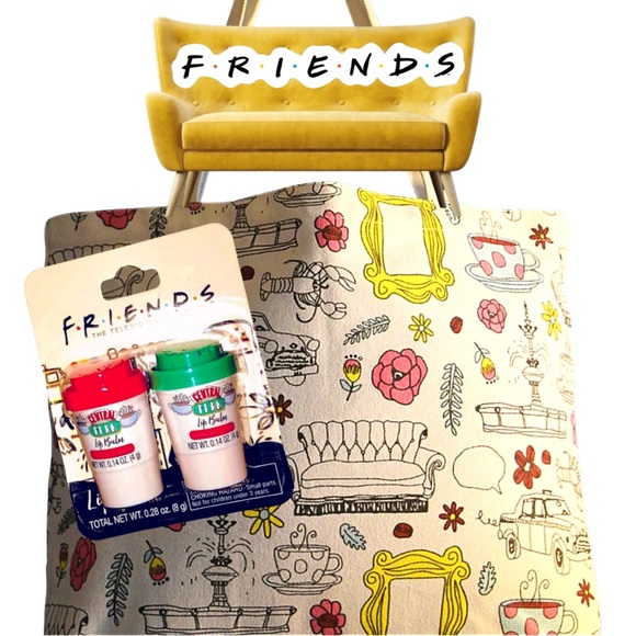FRIENDS Handbags - I’ll Be There For You! FRIENDS Tote & Lip Balms Bundle 2 pack NWT